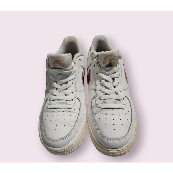 Nike Air Force 1 Low Summit White Metallic Red Bronze 314219-129 SZ 7Y - Picture 5 of 12